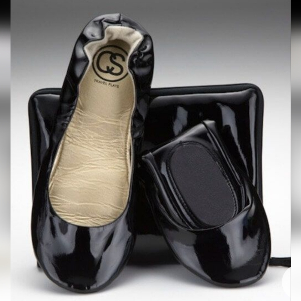 Travel Flats Extra Comfy Patent Leather Ballet Easy Wear Shoes🌴